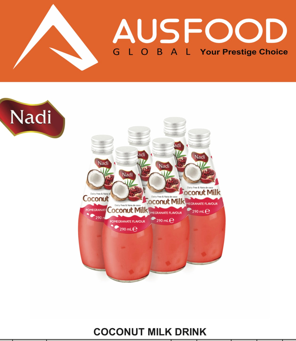 POMEGRANATE-COCONUT MILK DRINK WITH NATA DE COCO