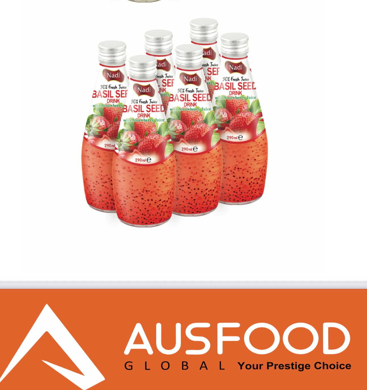 Strawberry basil seed drink 6 pack