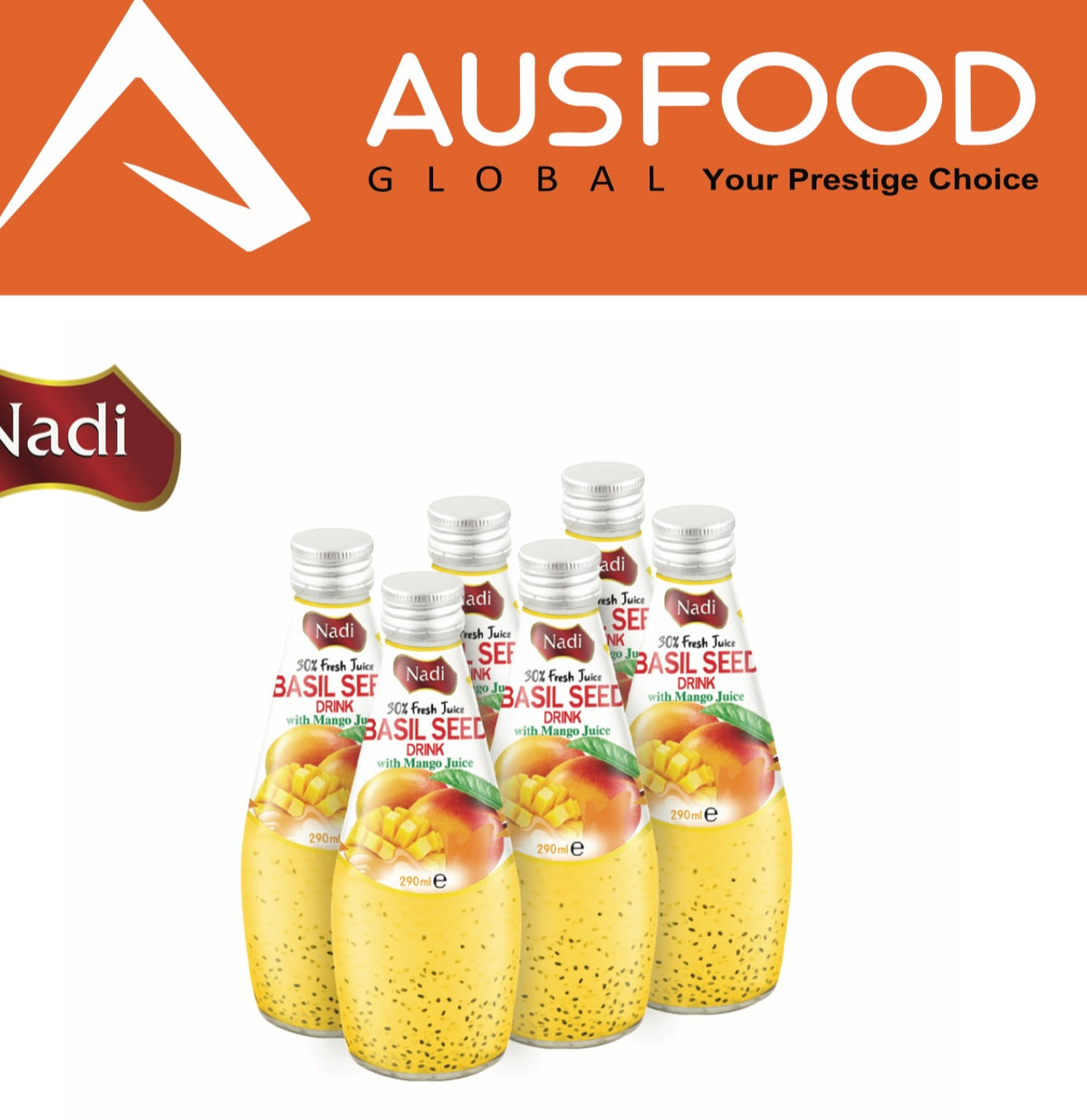 Mango Basil seed  drink 6 pack