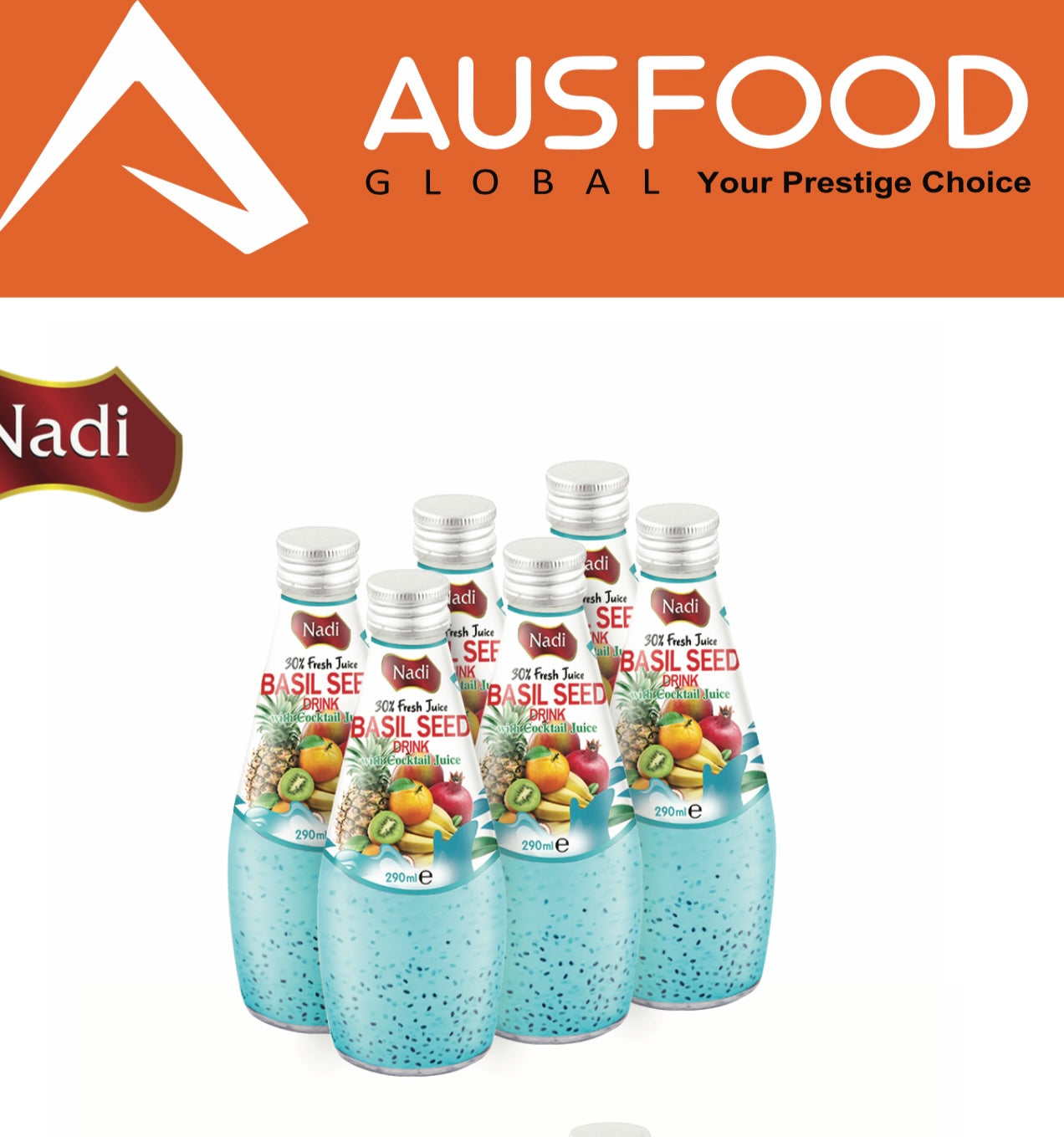 Cocktail basil seed drink 6 pack